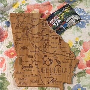 Bamboo Georgia State Cutting Board